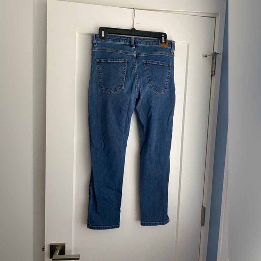 BERSHKA | Women's Blue Jeans Size 30 Petite Stretch Denim